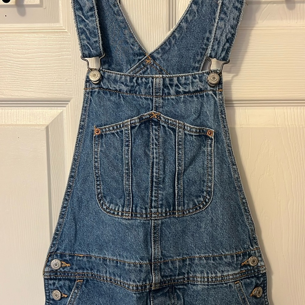 Old Navy - Denim Overalls Shorts - Size Small - Pockets